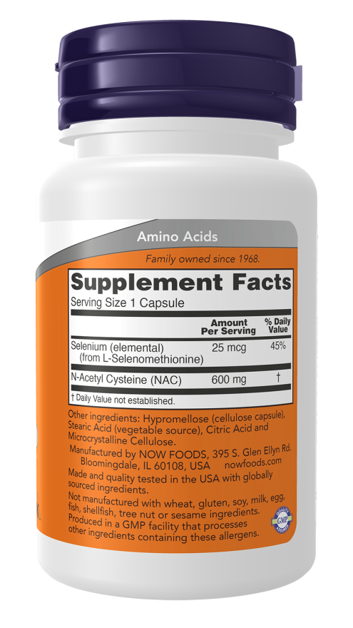 NOW NAC 600 mg Capsules