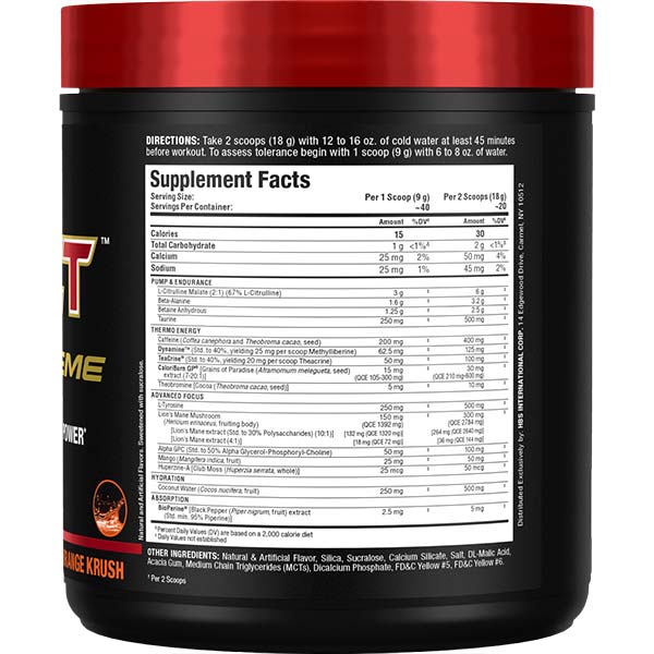 IMPACT IGNITER XTREME: HIGH STIM PRE WORKOUT