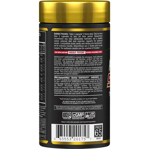 RAPIDCUTS® SHREDDED THERMOGENIC FAT BURNER